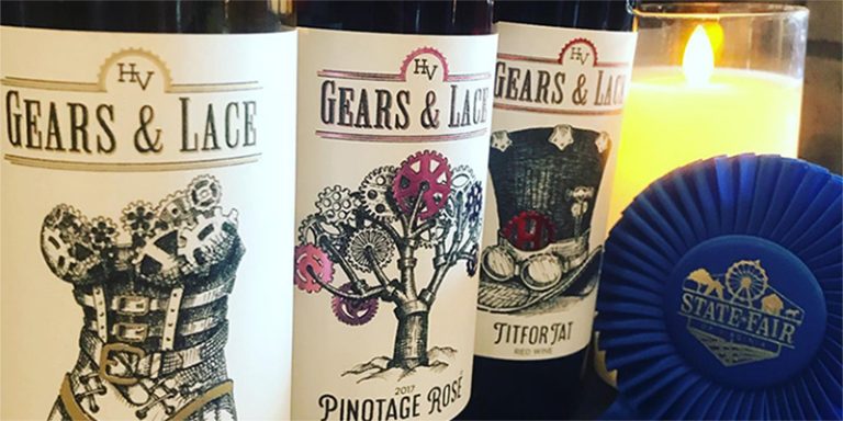 Horton Vineyards wine and blueribbon